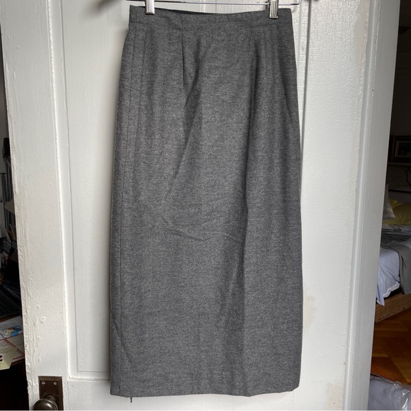 Liz Wear Gray Wool Fringe Wrap Maxi wrap Dress Sz 4 - Picture 2 of 11